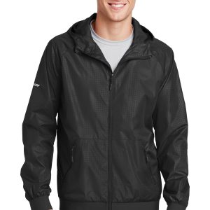 Sport-Tek – Herren-Windjacke mit Kapuze und geprägter Optik, JST53