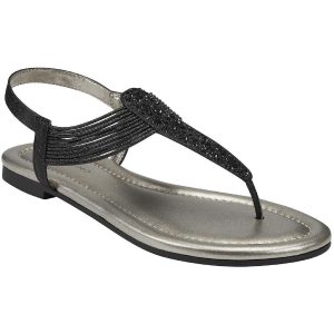 Kayte – glitzernde Zehensandalen mit Schmuckbesatz