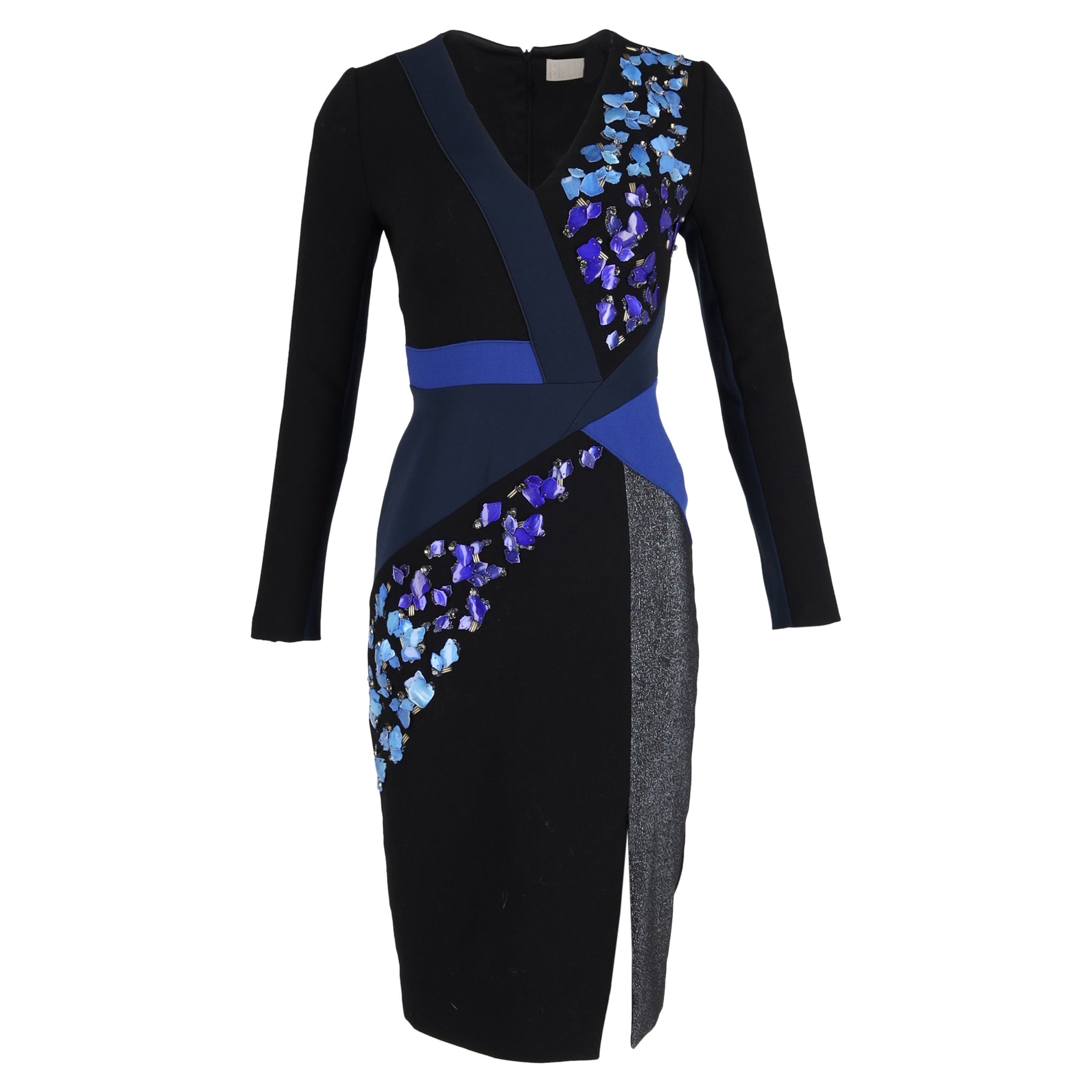Peter Pilotto „Aro“ – schwarzes Midikleid aus Schurwolle