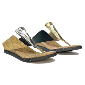 Grazia – wendbare Sandale in Hellbraun und Schwarz