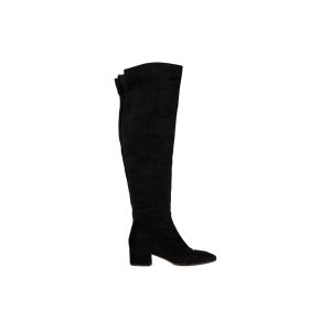 Gianvito Rossi „Rolling“ – kniehohe Stiefel aus schwarzem Wildleder