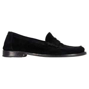 Saint Laurent – Penny-Loafer aus schwarzem Wildleder