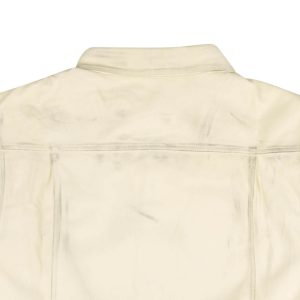 424 On Fairfax – bemalte weiße Lederjacke