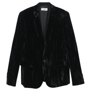 Saint Laurent Blazer aus schwarzem Samt 7748633395260