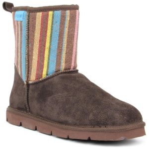 Wildleder Kunstfell Winterstiefel
