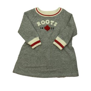 Baby Roots – Mädchenkleid in Grau/Rot – 7805993549884