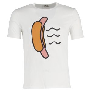 Acne Studios Hotdog – T-Shirt aus weißer Baumwolle