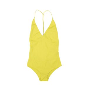 Bottega Veneta – Gestrickter Body in Limettengrün