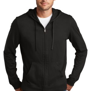 District DT1100 – Jersey-Kapuzenjacke mit durchgehendem Reißverschluss