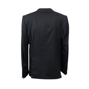 Schwarze einreihige Jacke aus Wollmix