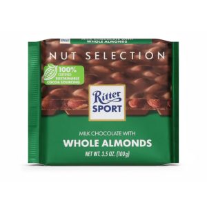 Ritter Sport Milchschokolade mit ganzen Mandeln – – 100g